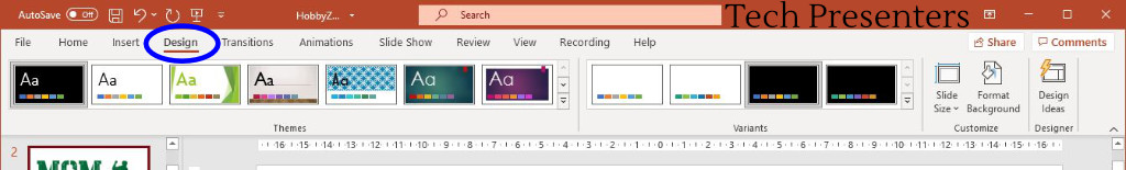 How to Change Slide Size in PowerPoint - Step 1
