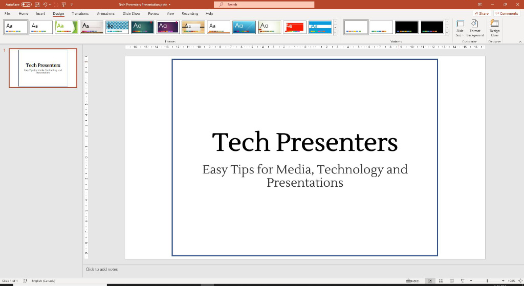 How to Change Slide Size in PowerPoint - Widescreen (16:9)