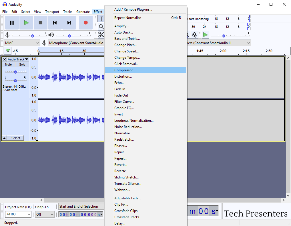 Where to find the sound filters