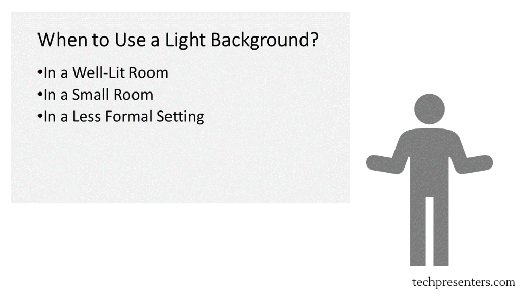 Dark or Light PowerPoint Background? When to use a Light one