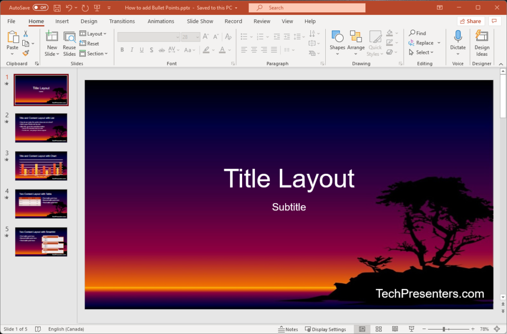 Creating a PowerPoint Deck