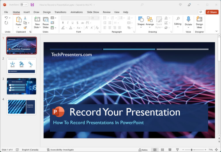 how to edit recorded ppt presentation