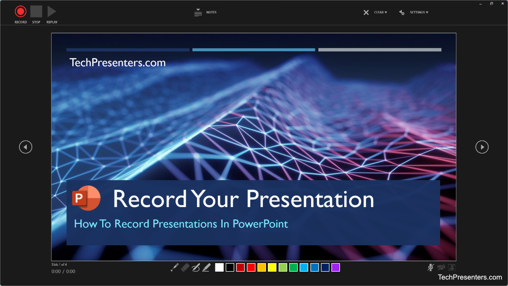 How to Record in PowerPoint - The Recording Screen