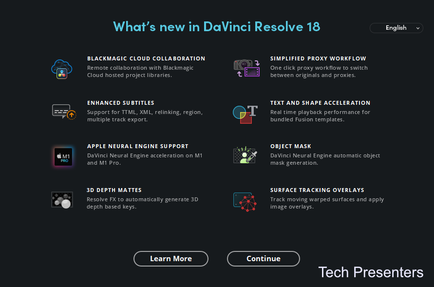 Now you have the newest version of DaVinci Resolve on your computer - DaVinci Resolve 18